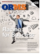 Cover of the August 2013 issue of OR/MS Today Magazine